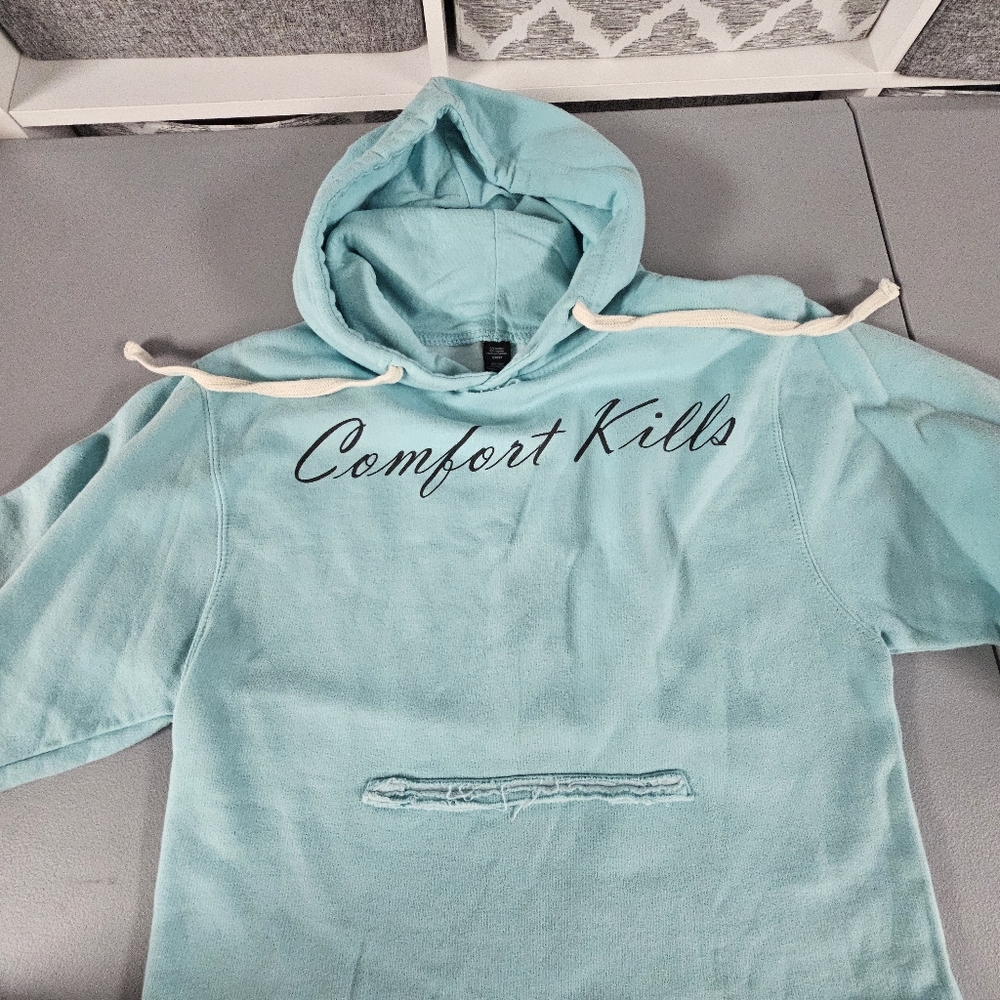 Comfort Kills Hoodie Drive Clothing- Light Blue
